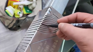 Bending Radius Tool Set Angle Arc Marking Tool Stainless Steel for Square Tube Ruler Round Tube Metal Measuring Marking Ruler Cutting Square Steel Corner Bender Polished Finish
