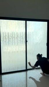 ฟิล์มติดกระจก แบบสุญญากาศ 120x200 กันคนมอง ลดแสงแดด เพิ่มความเป็นส่วนตัว เพิ่มความสวยงาม สติกเกอร์ บ้าน