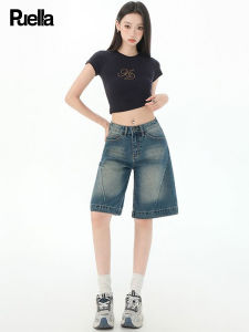 puella | Vintage Style Five Divisions Denim Shorts