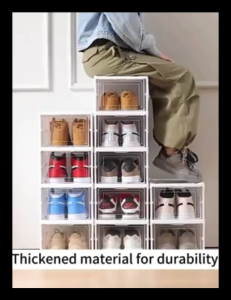 Big Size Shoe Box 6 Layers Folding Storage Shoe Rack Organizer Flip-Open Storage Box Drawer Foldable Shoe Cabine#XH001