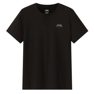 จี๊ป | เสื้อยืดคอกลมแขนสั้นผ้าฝ้ายแท้ Jeep Outdoor Sport Casual สำหรับผู้ชาย ฤดูร้อน ปี 2023 เสื้อยืดคอตตอนหลวมๆ สำหรับการเดินป่าและปีนเขา