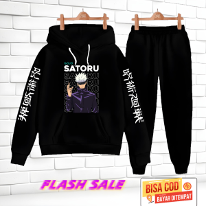 Baju Setelan Anak Gojo Satoru Untuk Usia 3-12 Tahun