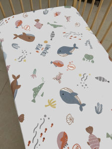 Pure Cotton Baby Bedding Set Crib Mattress Cover Childcare Nursery Bedding A-Class Safety Newborn Childrens Patchwork Bedding