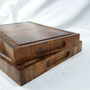 Talenan Chef Tebal Professional Kayu Jati LusioSB Wooden Chopping Board