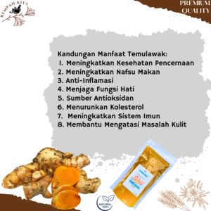 Temulawak bubuk Murni tanpa campuran Ground Java Turmeric Rempah JSR Curcuma xanthorrhiza 100gr