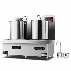 DEMASHI | Commercial Large Pot Double Head High Back Electromagnetic Stove