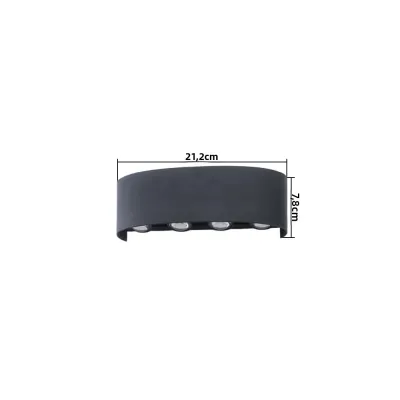 Đèn LED Dán Tường Ngoài Trời IP65 Chống Nước Lên Xuống Trong Nhà Cầu Thang Sân Vườn Đèn Treo Tường Nhựa AC110-220V Phong Cách Hiện Đại Chiếu Sáng Gia Đình