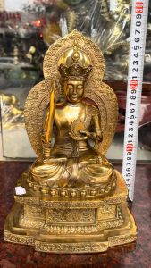 Tượng hư không bồ tát cao 28cm bằng đồng Thái DxRxC: 18x14x28cm nặng khoảng 2kg