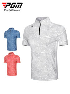 PGM | Áo Polo Golf Nam In Họa Tiết Thoáng Khí