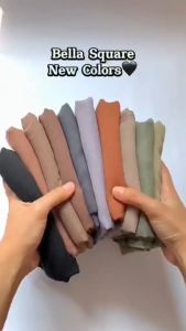MUTIARA CAHAYA KERUDUNG - HIJAB SEGIEMPAT BELLA SQUARE / POLYCOTTON / SEGIEMPAT POLY COTTON FINE