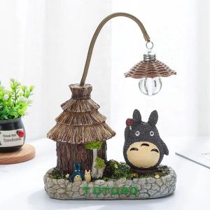 Creative Cartoon Squirrel Night Light Home Decoration Ornaments Birthday Gifts Hayao Miyazaki Anime Resin Toys Desktop Decor