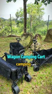 Camping Wagon Trolley Extend Heavy Duty For Outdoors Camping Trolley Wagon Foldable Portable Shopping Cart Troli Camping