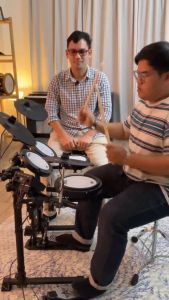 กลองไฟฟ้า Aroma TDX-18S กระเดื่องจริง บูทูธเปิดเพลงได้ ปรับดัง-เบาแยกชิ้นได้