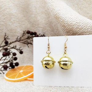 Fashionable Bell Earrings Womens No Piercing Required Personality High-Quality Trendy New Style Clip-On Ear Jewelry Accessories
