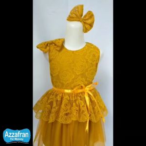 Diera Dress Tulle | Baju Brokat Anak Perempuan dan Dewasa | Kostum Pesta Ulang Tahun Brukat Murah