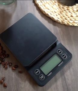 Winnereco 5/3kg Electronic Drip Coffee Scale 0.1g LCD Digital Display Timer Coffee Weight Tool Kitchen Coffee Scale with Timing