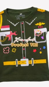 Kaos Anak Laki Laki Seri Profesi TNI / Tentara Untuk Anak Usia 1-6 Tahun