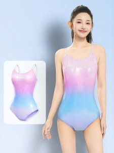 Barbie | Competition Slimming One-Piece Triangular Swimsuit Gradient Color