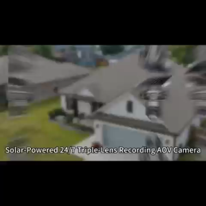 V380 Three-Lens AOV All-Day Video Intelligent Monitor Home Plug-Free High-Definition Full-Color AOV Outdoor Solar Camera