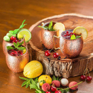 [Return within 7 days]Moscow Mule Copper Mug Metal Cup Stainless Steel Beer Wine Coffee Drinkware
