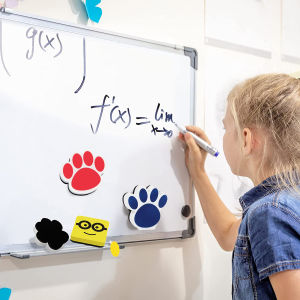 Magnetic Whiteboard Dry EraserFridge Dry Erase Board Eraser Chalkboard Cleaner Cute Face Animal Pattern Wiper School Office Supplies  For Classroom Home and Office