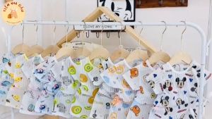 Bộ quần áo dài 5 màu họa tiết cho bé trai bé gái chất liệu Cotton