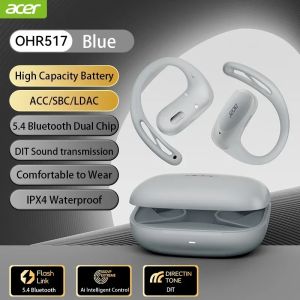 Acer | Acer OHR517 OWS Open-Ear Earphones Ear Hooks Wireless Bluetooth 5.4 Headphones Hi-Res Earphones Bass Boost Sport Earbuds 48Hrs