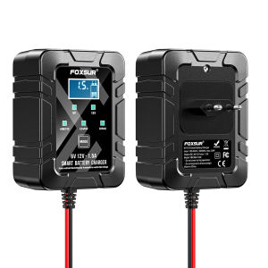 Bộ Sạc Pin Ô Tô Và Xe Máy Tự Động Thông Minh 6V 12V 1.5A Dành Cho Loại AGM GEL Kết Nối Có Dây Hoàn Toàn Sửa Chữa Được