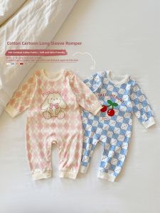 cat and fish | Girl Baby Long Sleeve Fall Onesie Romper Outerwear