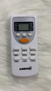 Điều khiển máy lạnh ASANZO nút cam . Remote điều hòa ASANZO . Tặng pin