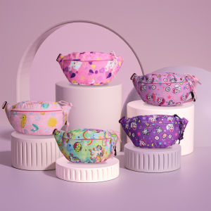 Single-piece childrens waist bags childrens crossbody bags childrens belt bags  cats and unicorns suitable for traveling
