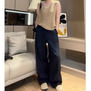 Elegant Womens Trousers Wide Leg Flowy