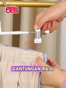 [BEC] Hanger Celana Gantungan Baju Jepit 31cm | Hanger Jepit Besi