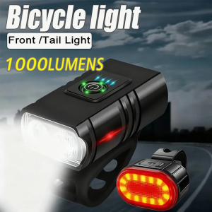 Bicycle Headlight LED Bike Front Light Type-C Rechargeable Bike Lamp Ultralight Handlebar Lights Waterproof Cycling Flashlight