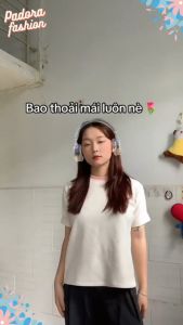 Áo Babytee nữ logo chữ B áp phông nữ cổ tròn chất cotton co giãn thấm hút mồ hôi Padora-A170