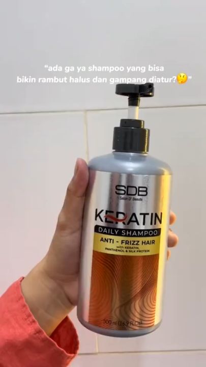 PAKET LENGKAP SDB Keratin Daily Perawatan Rambut Rusak Kusut Kering Bercabang Patah Melembutkan