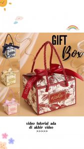 Box Estetik Snack Motif Bunga Kotak Hadiah Coklat Permen Giftbox Hampers Perlengkapan Pesta Ulang Tahun