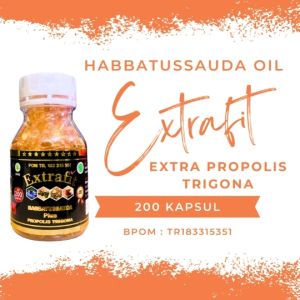 Habbatussauda Oil Extrafit Plus Propolis Trigona - 200 Kapsul