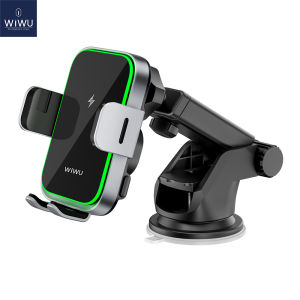 WIWU CH-313 15W Wireless Car Mount Charger Magnetic Car Phone Holder Charger Wireless Car Charger for iPhone 17 16 Pro Max 15 14 13 Vent/Windshield/Dash Phone Mount Holder Fast Charger
