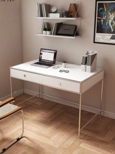 Modern Minimalist Stainless Steel Makeup Desk Computer Office Desk Bedroom Module Combination Table Nordic Style Furniture