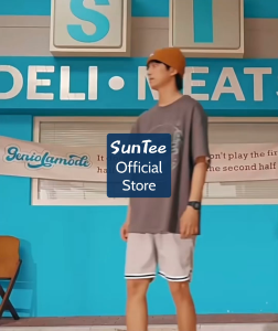 Áo thun nữ form vừa SUNTEE STFV189 phong cách basic in hình 089 vải cotton 250GSM cao cấp thoáng mát