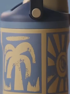 Owala 890ml Tropical Coconut Design FreeSip Sway Portable Dual Drinking Water Bottle Limited Stock