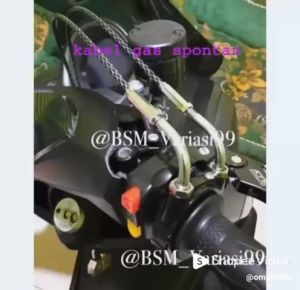 SLONGSONG GAS SPONTAN+2 KABEL GAS+2 STELAN L GAS CROME UNIVERSAL SEMUA JENIS MOTOR BISA PAKAI/KUNING