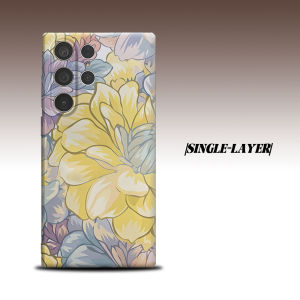 Pastel Dahlia For Samsung Galaxy S26 S25 S24 A56 A36 Dual Layer Luxury Fashion Full Lens Protective Case