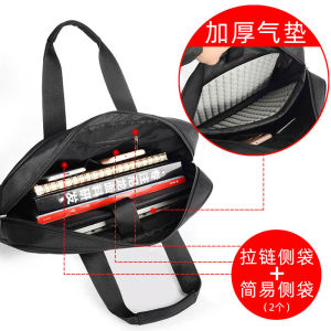 Business Meeting Handbag Student Promotion Bag Conference Document Bag Oxford Cloth Material Foldable Soft Handle Briefcase