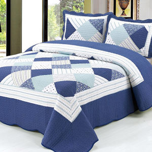 Cotton Washed Padded European Quilted Bed Set