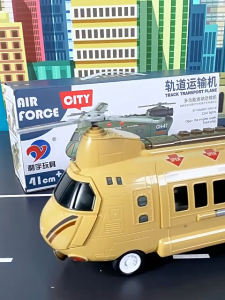Large Childrens Airplane Helicopter Transporter for Boys Educational Toy Realistic Sound Light Effects