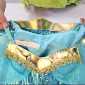 Váy Công Chúa Jasmine Cho Bé Gái Aladdin Đèn Thần Trang Phục Hóa Trang Dài Đến Mắt Cá Chân Dễ Thương Bầu Với Tay Phồng Cho Trẻ Em Sinh Nhật Carnival Khiêu Vũ