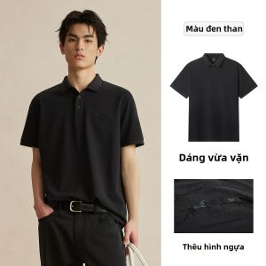 Cabbeen | Áo Polo Totem Thêu Mát Short Sleeve