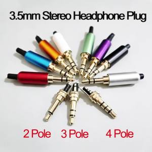 1PC 3.5mm Kết Nối Âm Thanh Nam Cắm Tai Nghe Jack 2/3/4 Cực Tai Nghe Sửa Chữa Cáp Aux 3.5mm Jack Adapter Cho DIY Sửa Chữa Loa